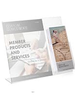 Angled 13" x 11" Sign Frame with Brochure Holder