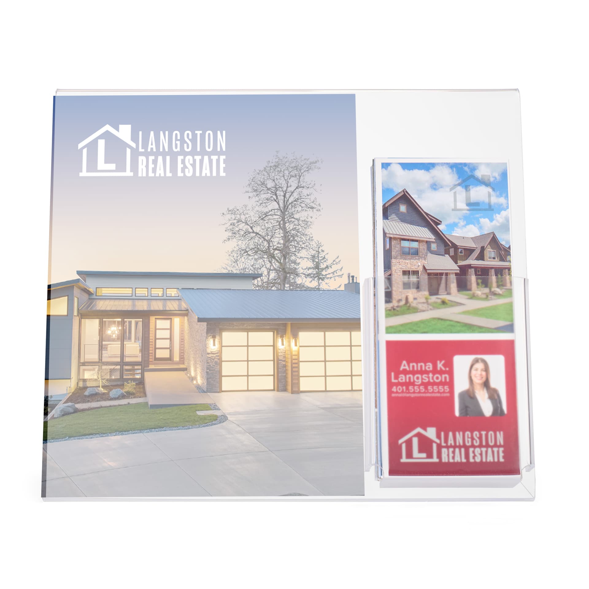 13" x 11" Sign Frame with Brochure Holder with a sleek acrylic construction