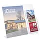 Acrylic Sign frame with Brochure Holder, Slant Back - Clear