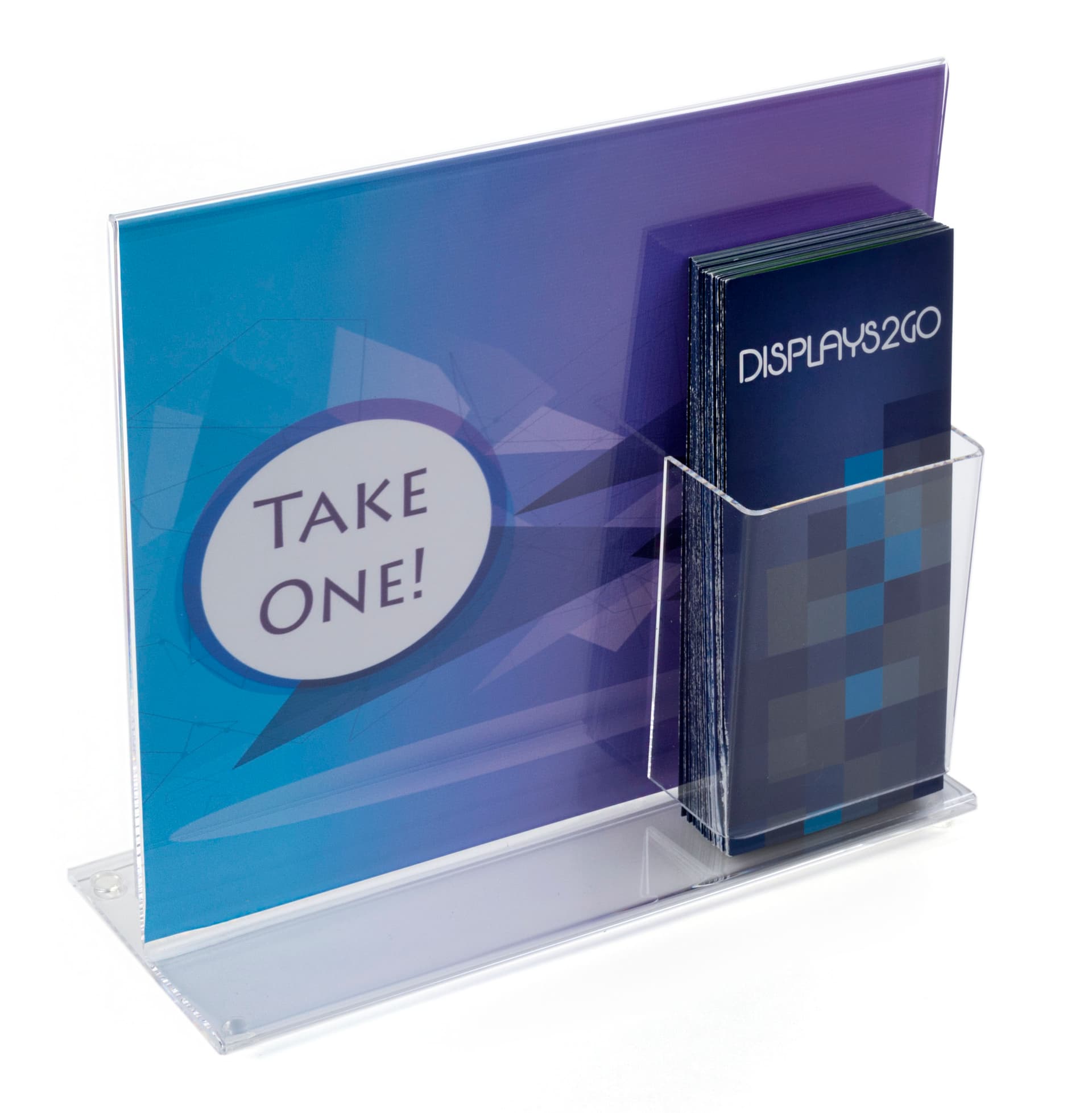 Sign Holder with Brochure Holder for Tabletop