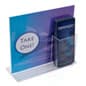 Countertop Sign Holder with Pamphlet Pocket, T-Style Design - Clear