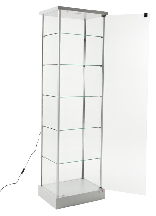 Tempered Glass Display Case | Adjustable Shelves & Locking Doors ...