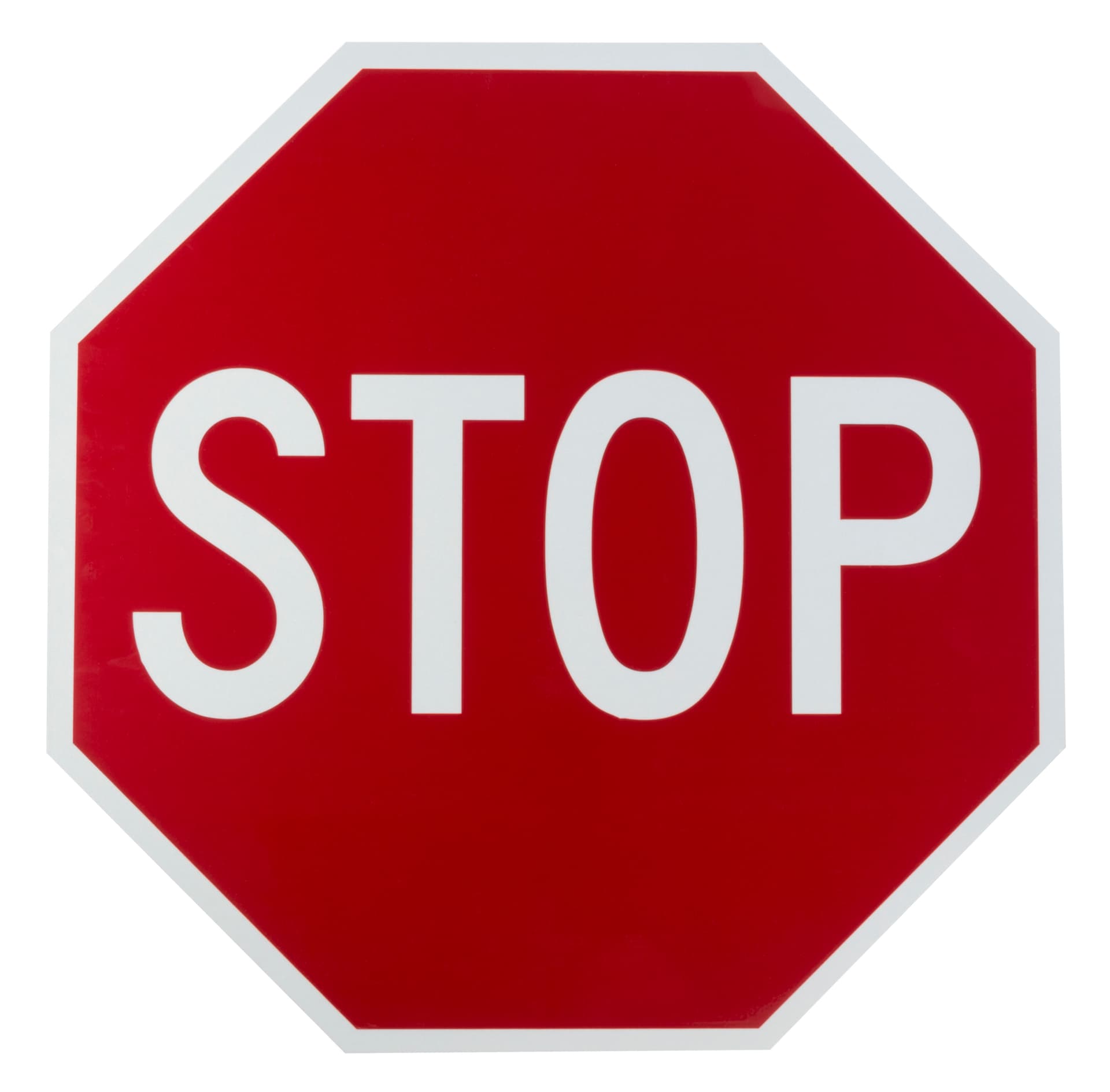 Rolling Stop Sign | Red Base with Recessed Wheels | Displays2Go