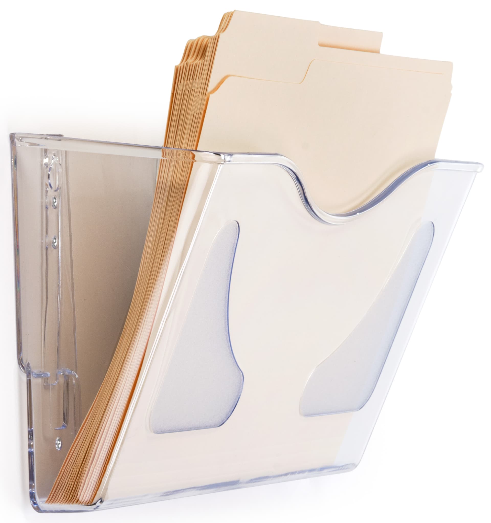 Angled Clear Acrylic Wall File Folder 