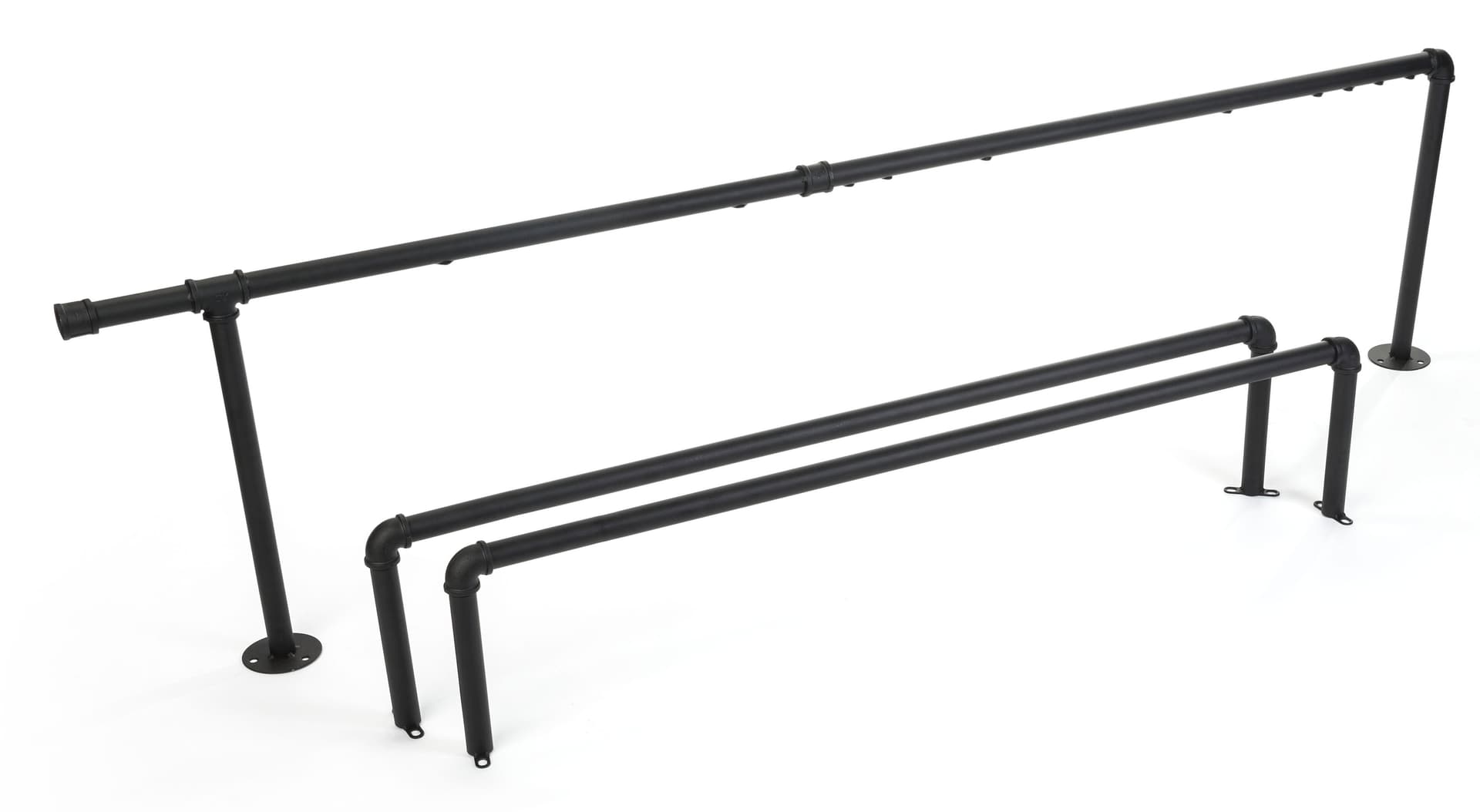 Wall Mounted Pipe Outrigger Add-On Unit with 2 Hangrails 