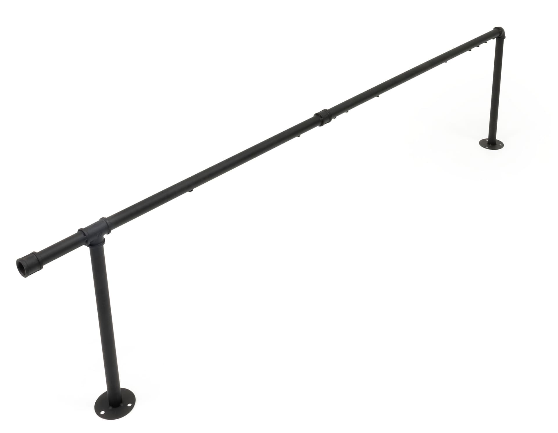 Black Outrigger Add-On Unit with Light Wood Shelves 