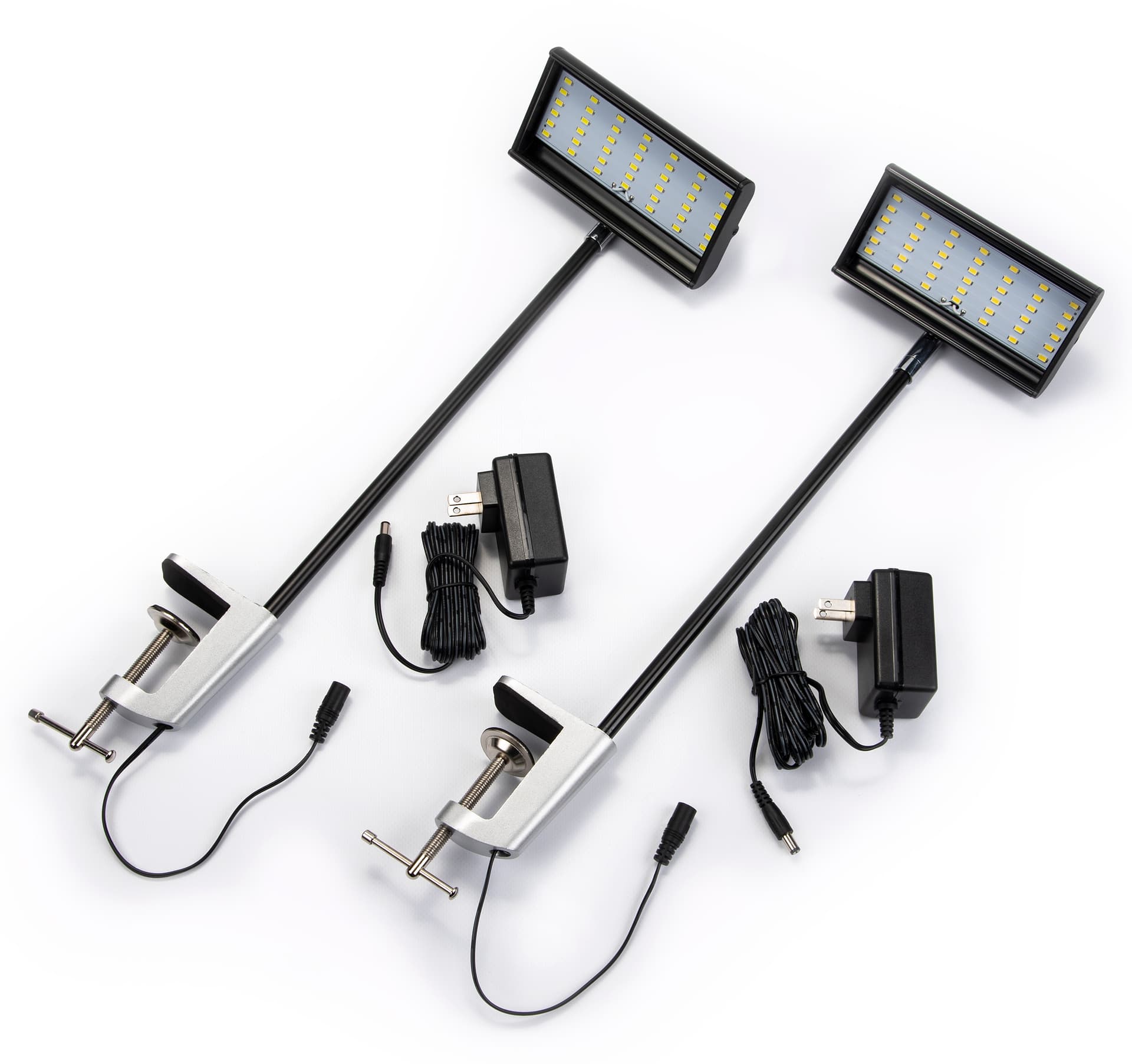 LED exhibit stem light set of 2 for exhibition backwall