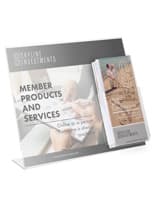 Angled 13" x 11" Sign Frame with Brochure Holder