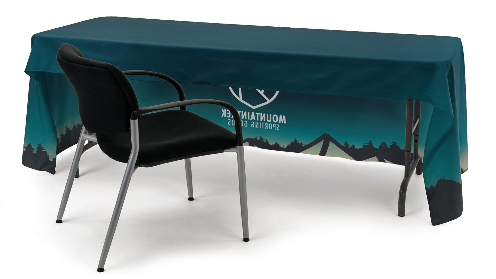 Custom table covers with open back style 