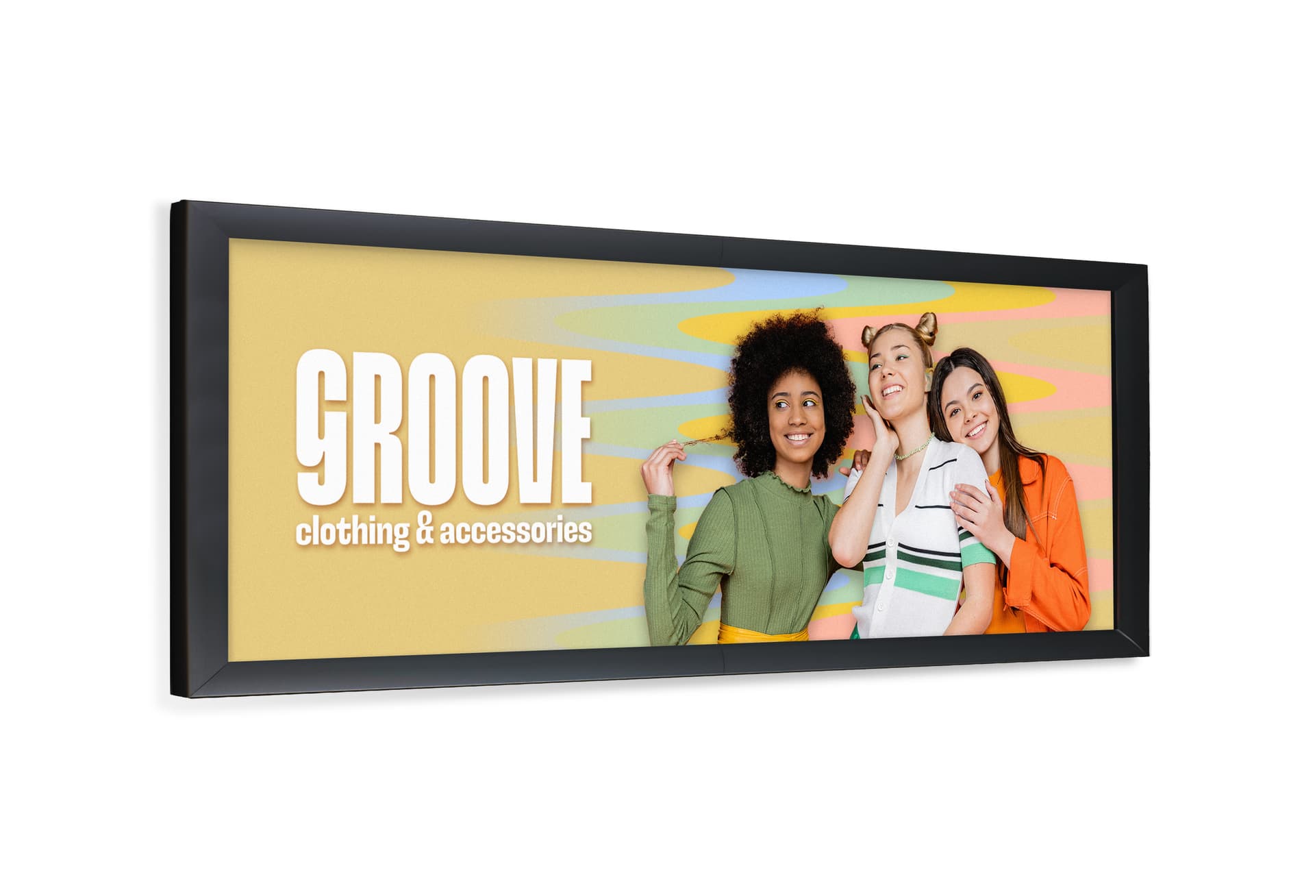 4' x 6' Black Banner Stretching Frame for Outdoor Use