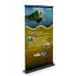 Retractable Banner Stand w/ 47 x 77-Inch Custom Printed Graphic - Black