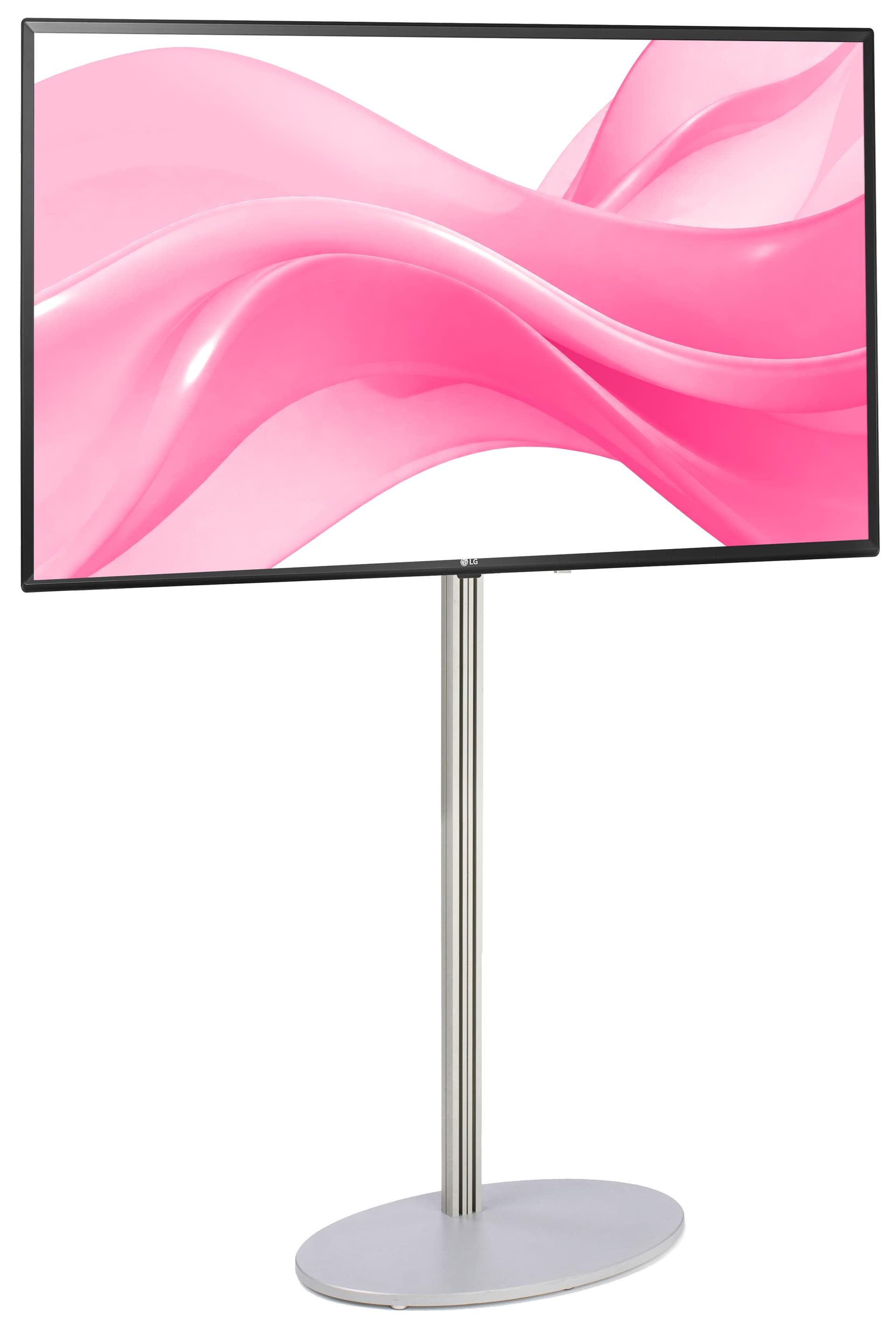 Free standing digital signage with large 55" LG TV
