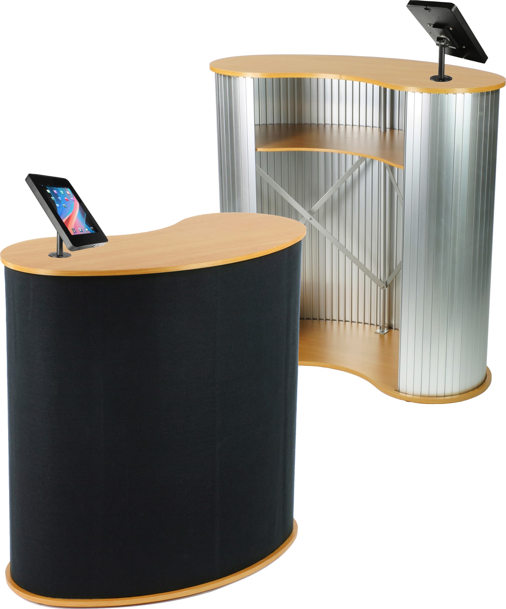 Pop Up Counter with Black iPad Holder