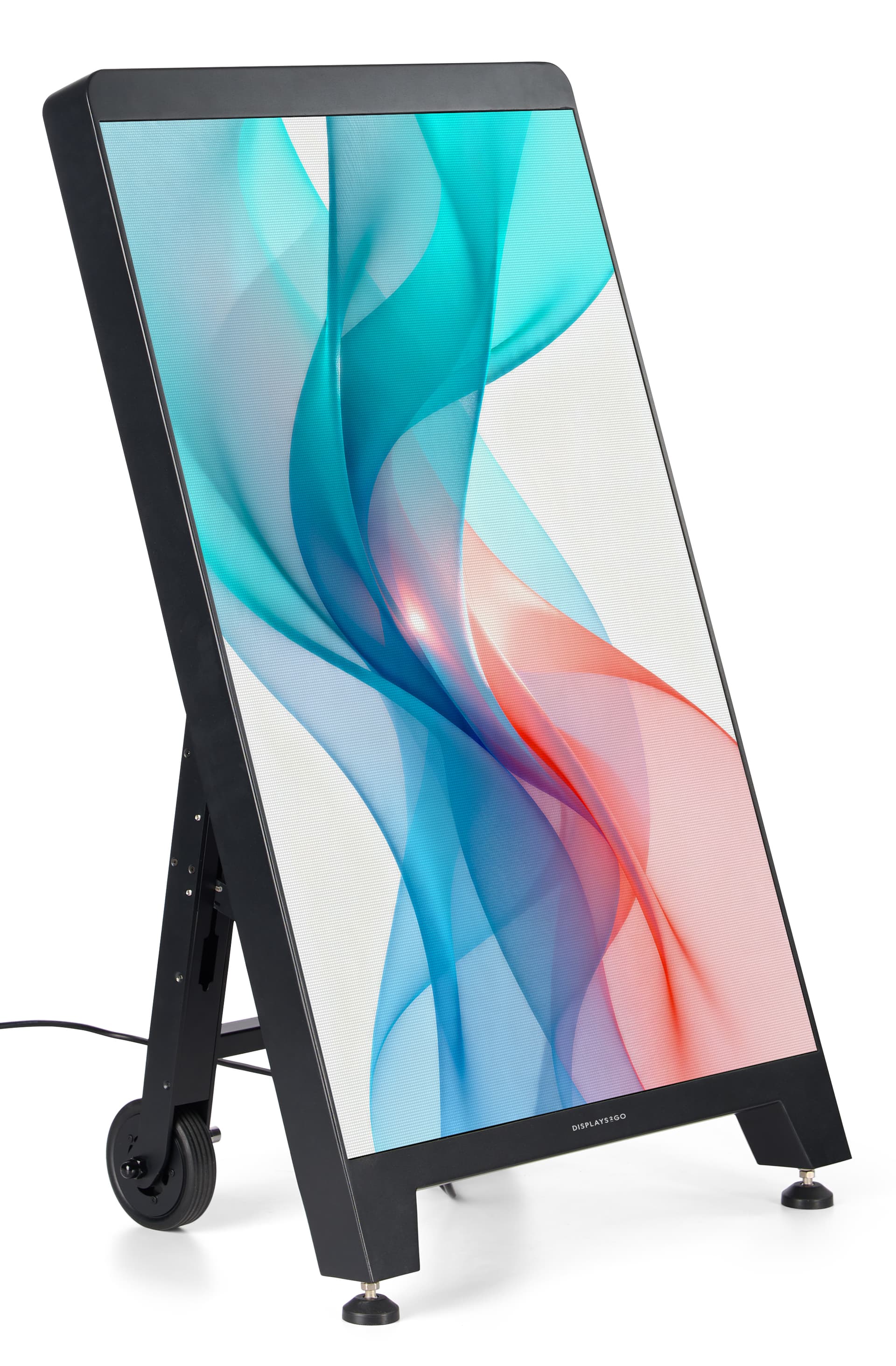 Digital sidewalk sign with Viplex software and handy app for dynamically uploading content