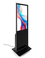 Digital display advertising floor stand with sleek profile