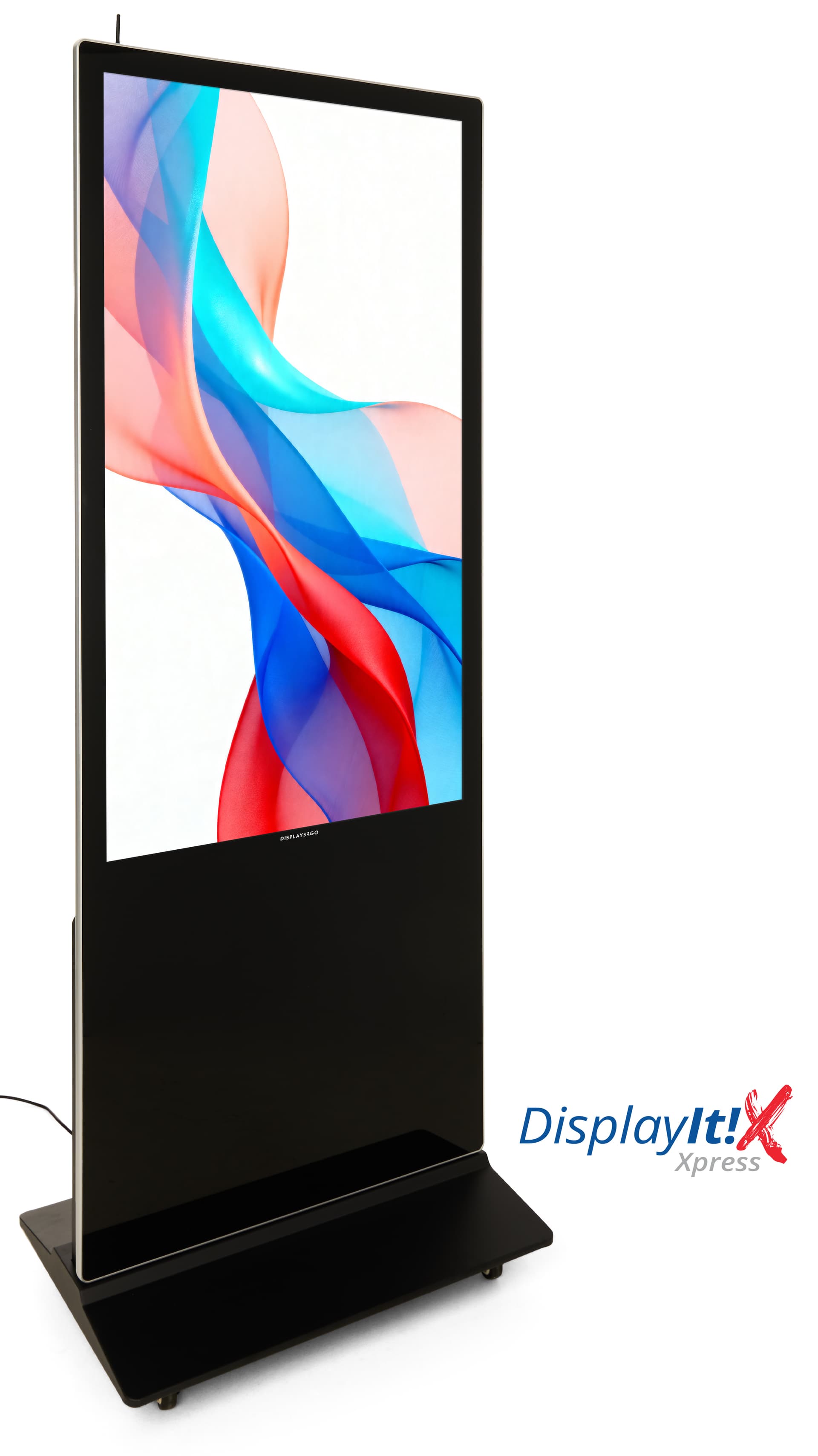 Digital display advertising floor stand with CMS software bundle