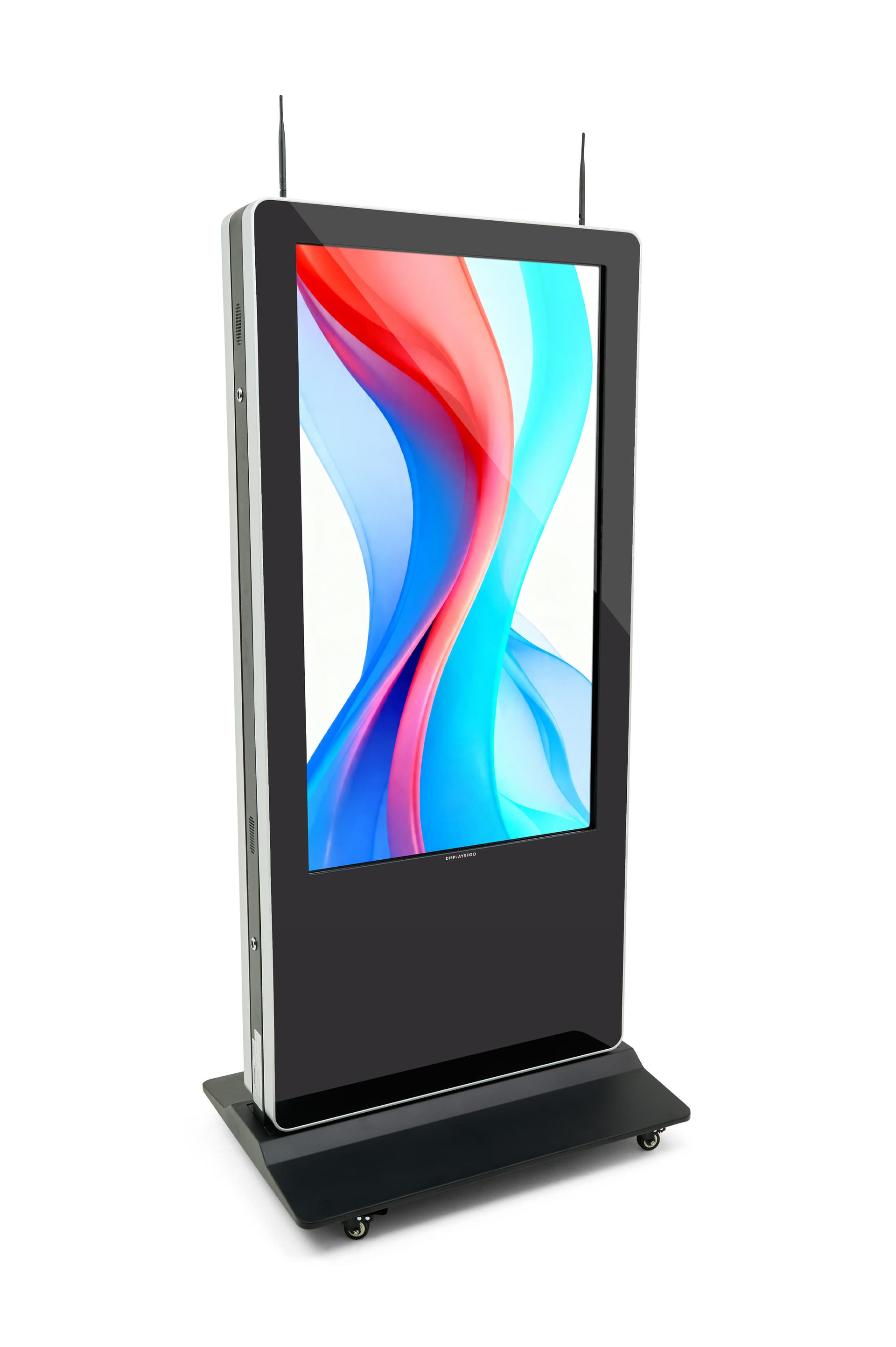 Double-sided digital vertical touchscreen kiosk with 55" Screen 