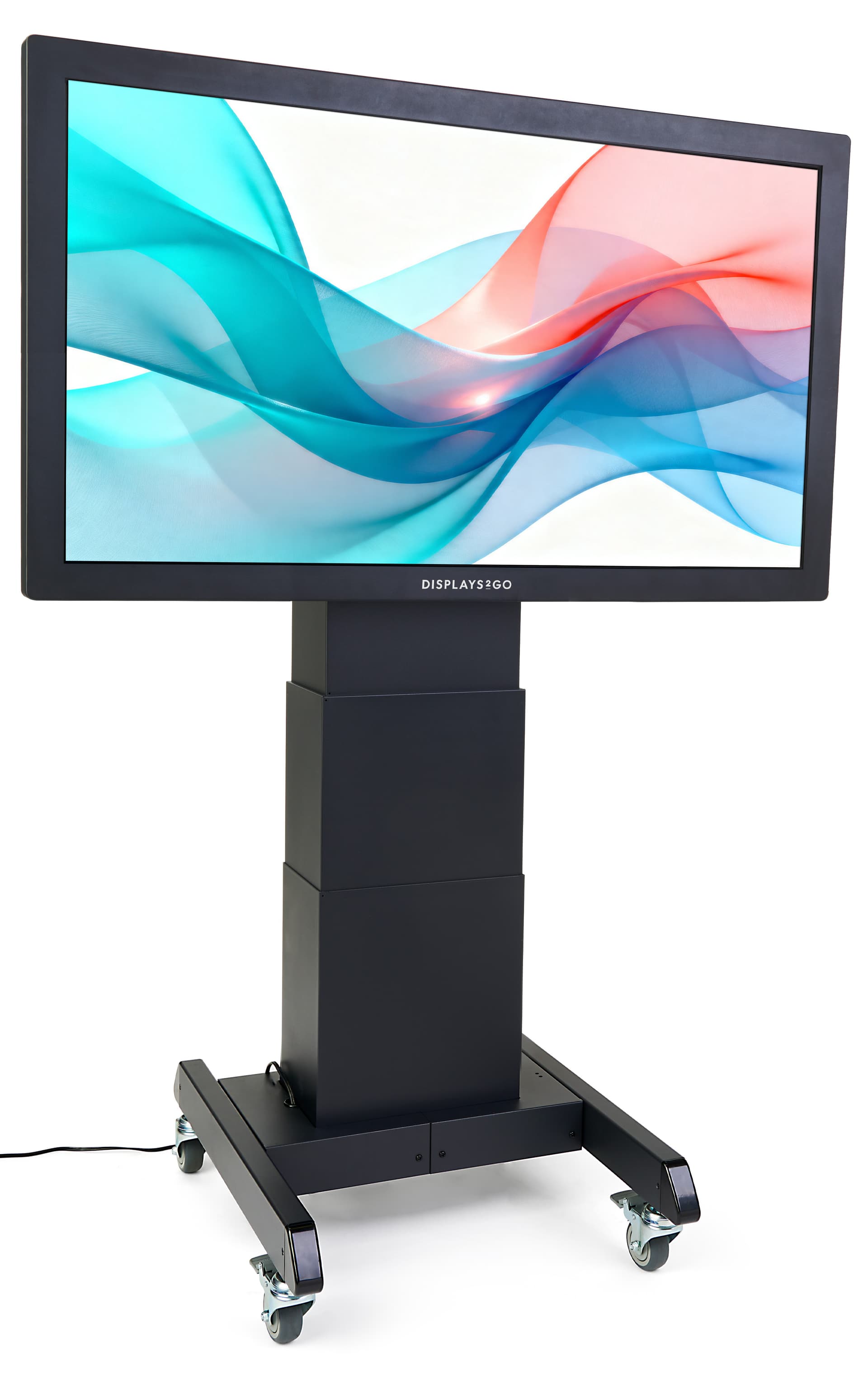 Touch screen digital signage with motorized lift and 55 inch touch screen 