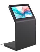 Touch screen kiosk with camera with sleek black colorway