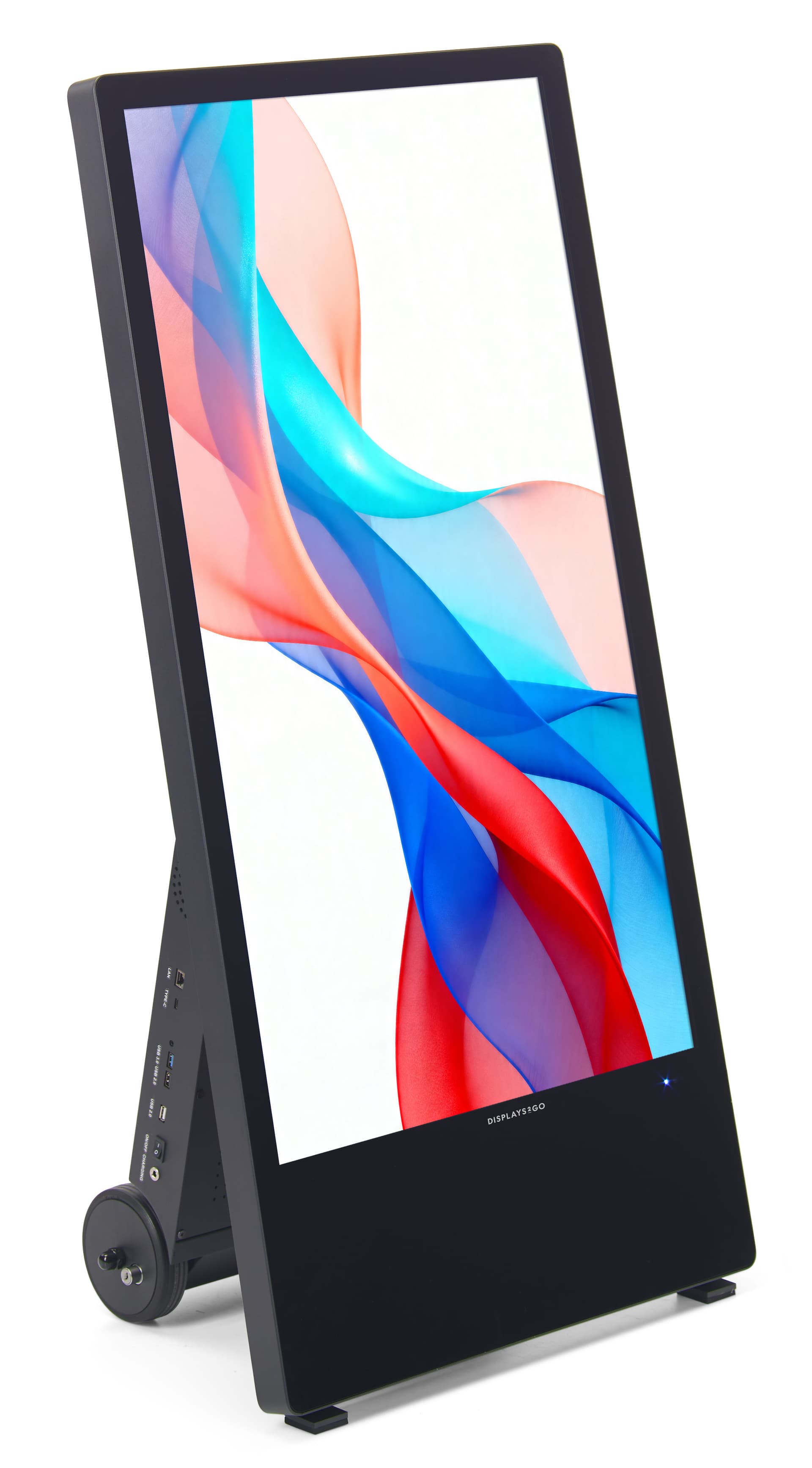 Indoor Mobile Digital Signage A-Frame with black colorway option