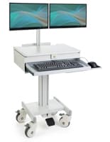 Dual Monitor Medical Cart for Doctor's Offices
