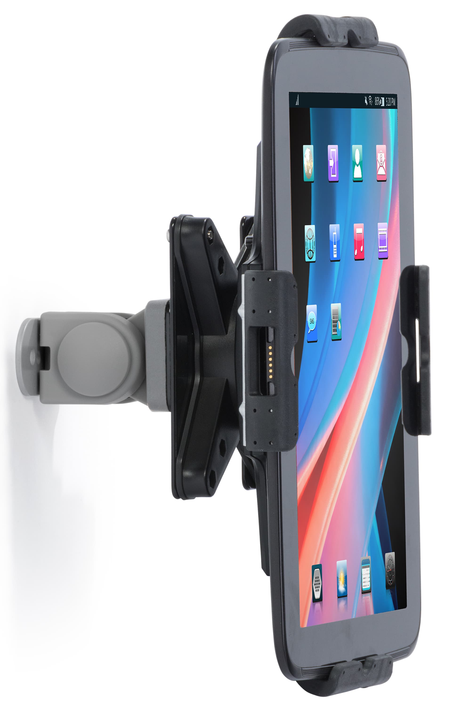 Silver Wall Tablet Holder