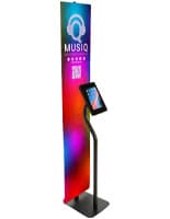Printed iPad Banner Stand with Adjustable Bracket and Graphic Rails