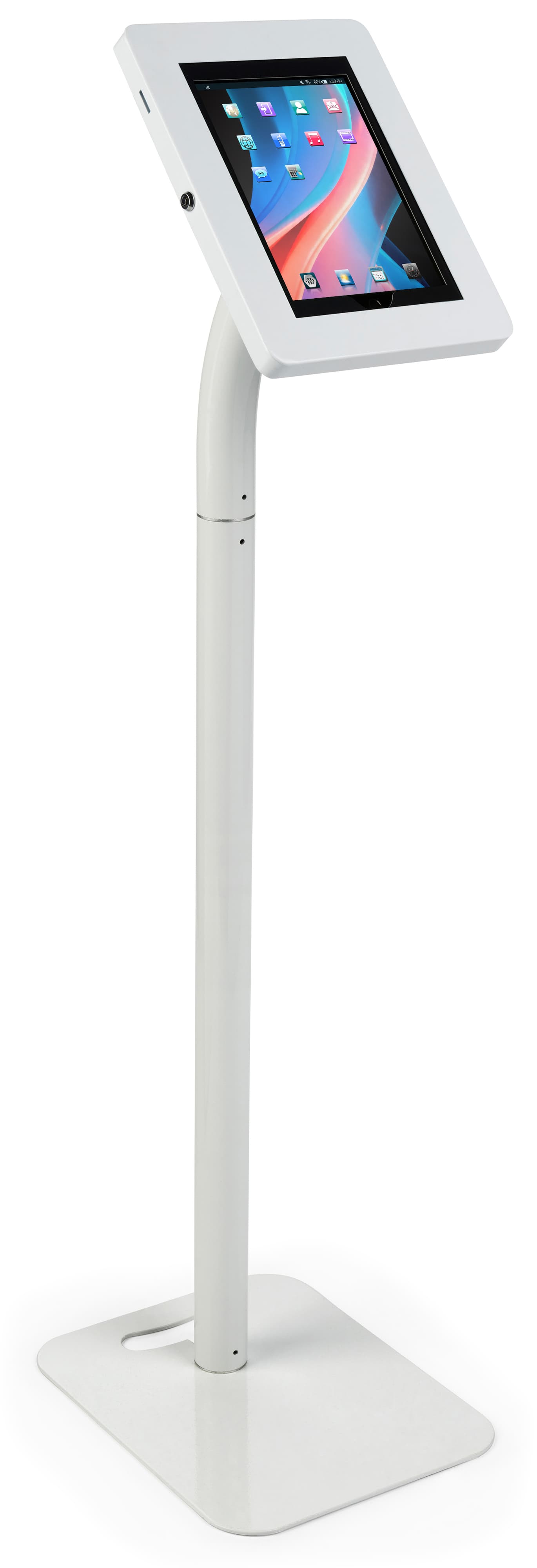 Floor to Counter Tamper-Proof Tablet Holder with iPad
