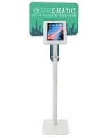 Interactive iPad station with custom graphics is orientation adjustable