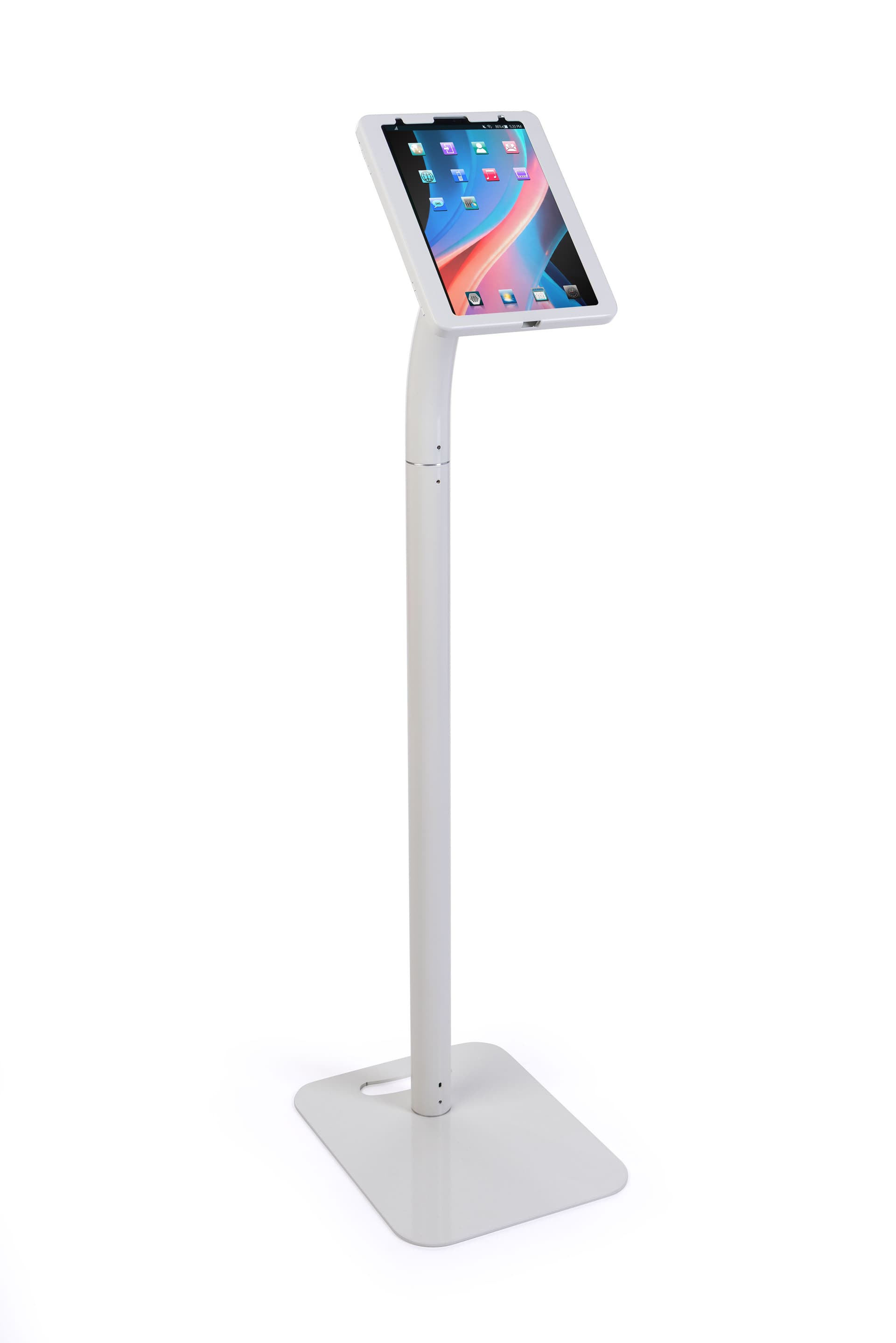 11" iPad pro adjustable stand with tablet in enclosure 