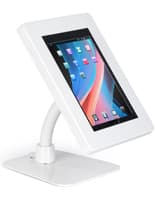 White steel anti-theft multi-mount iPad tablet stand