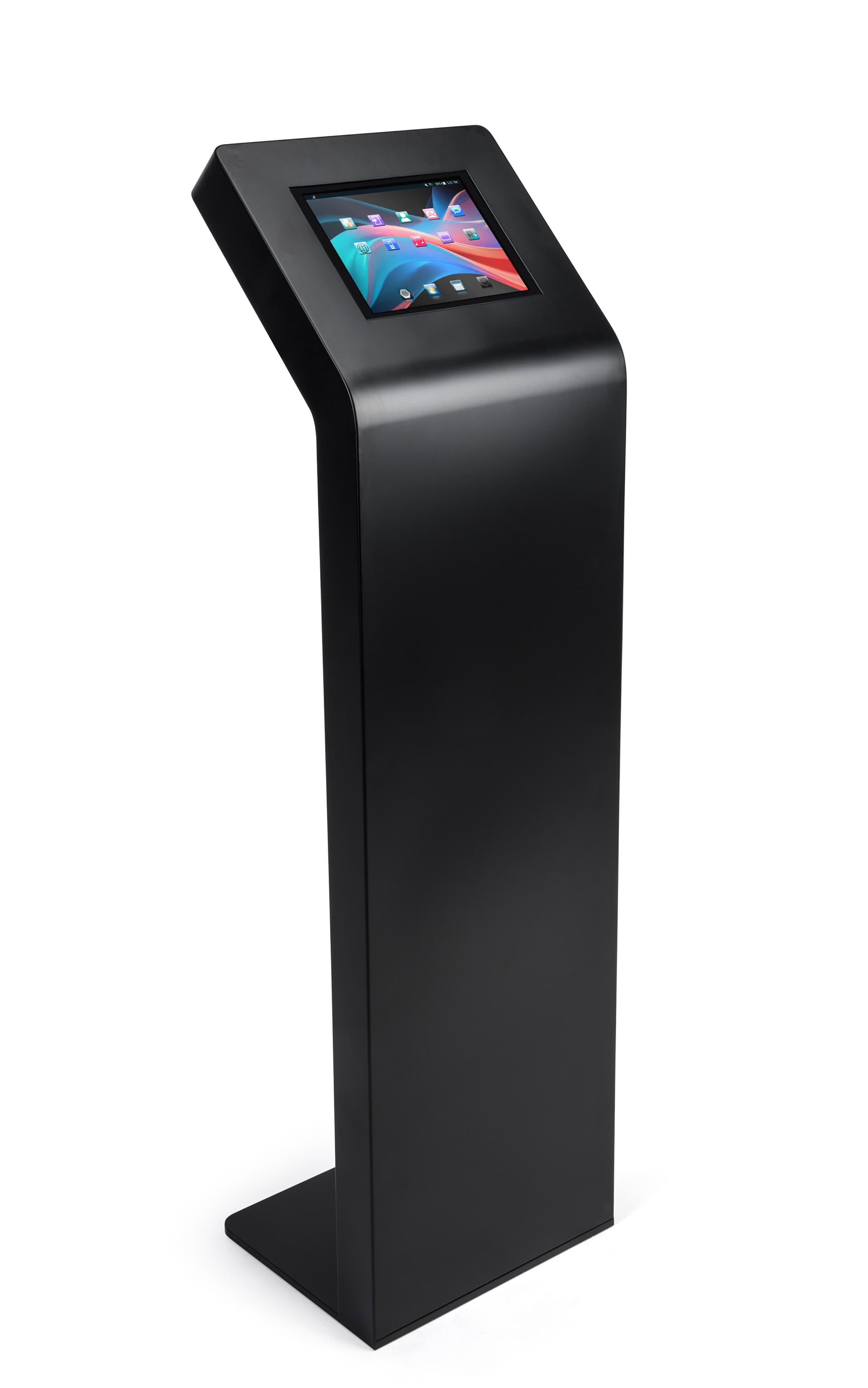 Freestanding metal tablet floor stand for 9.7" devices