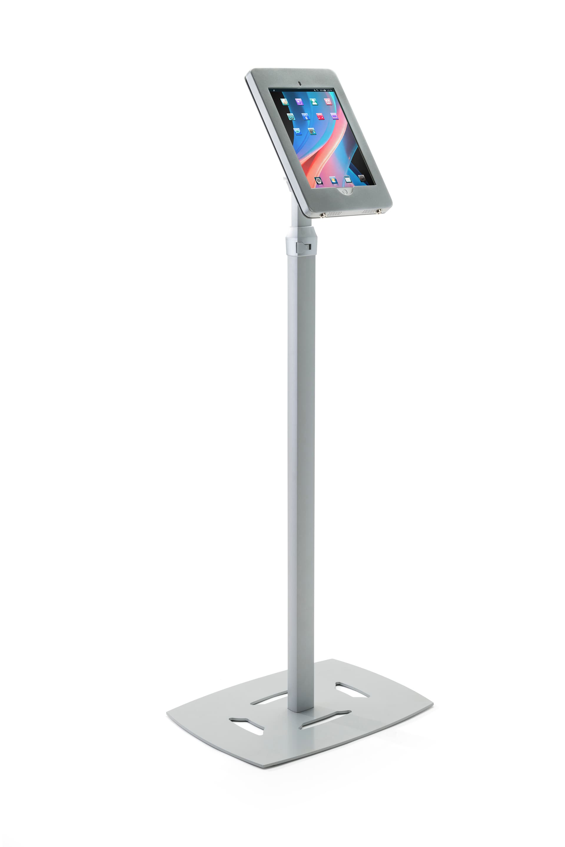 iPad Pro tablet floor stand displaying 10.5" device