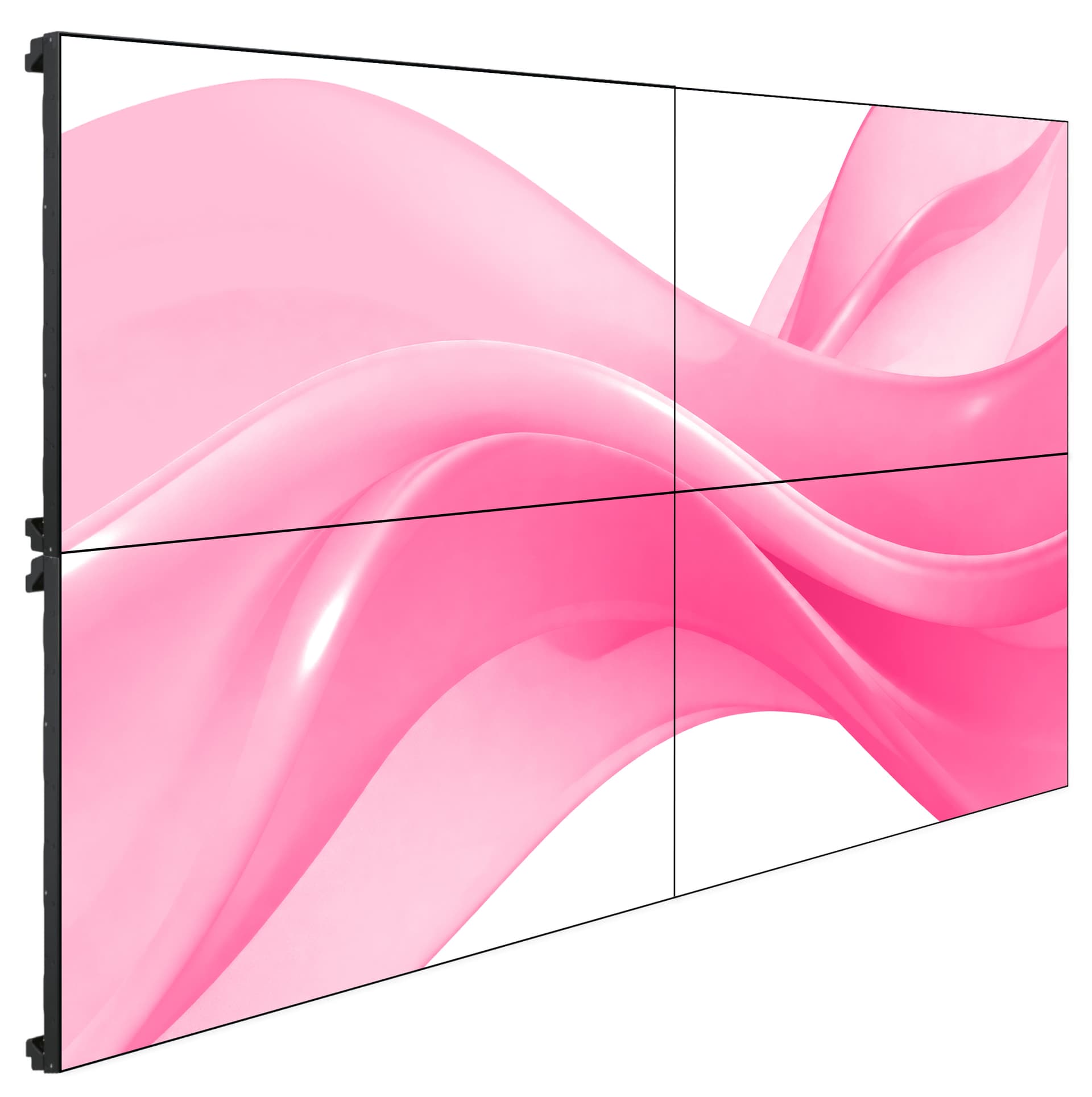 4 TV video wall system with 2x2 tile configuration