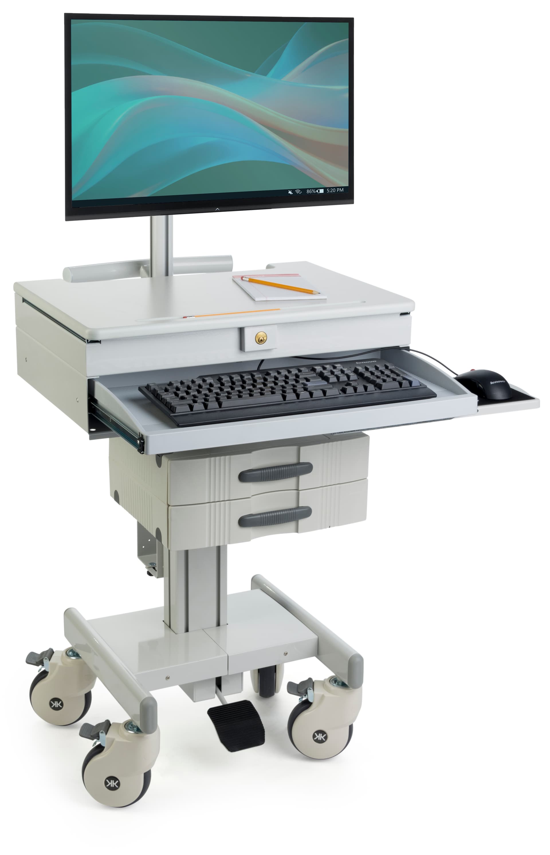 Wheeled Medical Computer Workstation