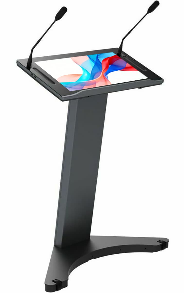 Smart digital podium with Windows 10 operating system