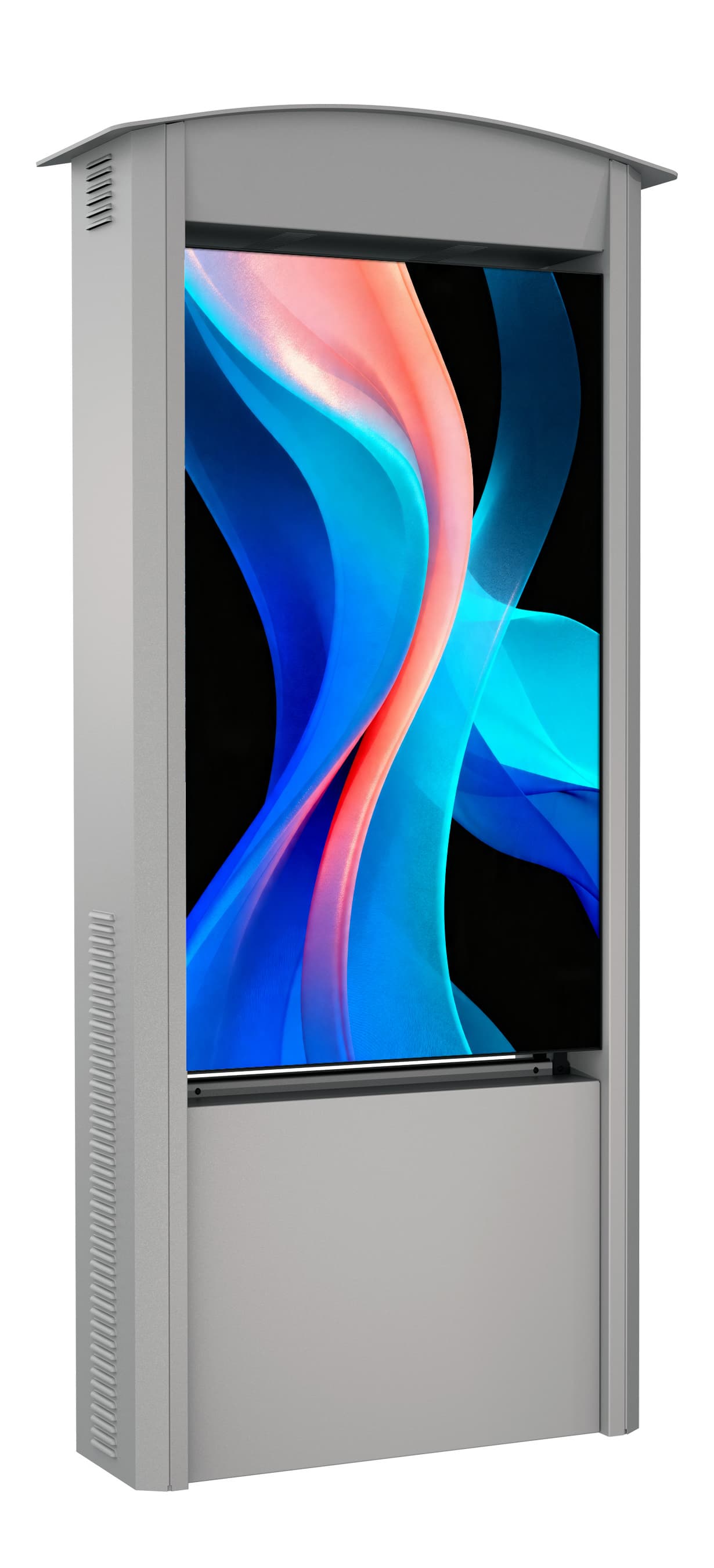 Outdoor digital signage display with 10pt IR touch screen functionality 