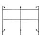 Wall Mounted Dual Pipeline Display, 4 Clothing Hanger Racks – Black