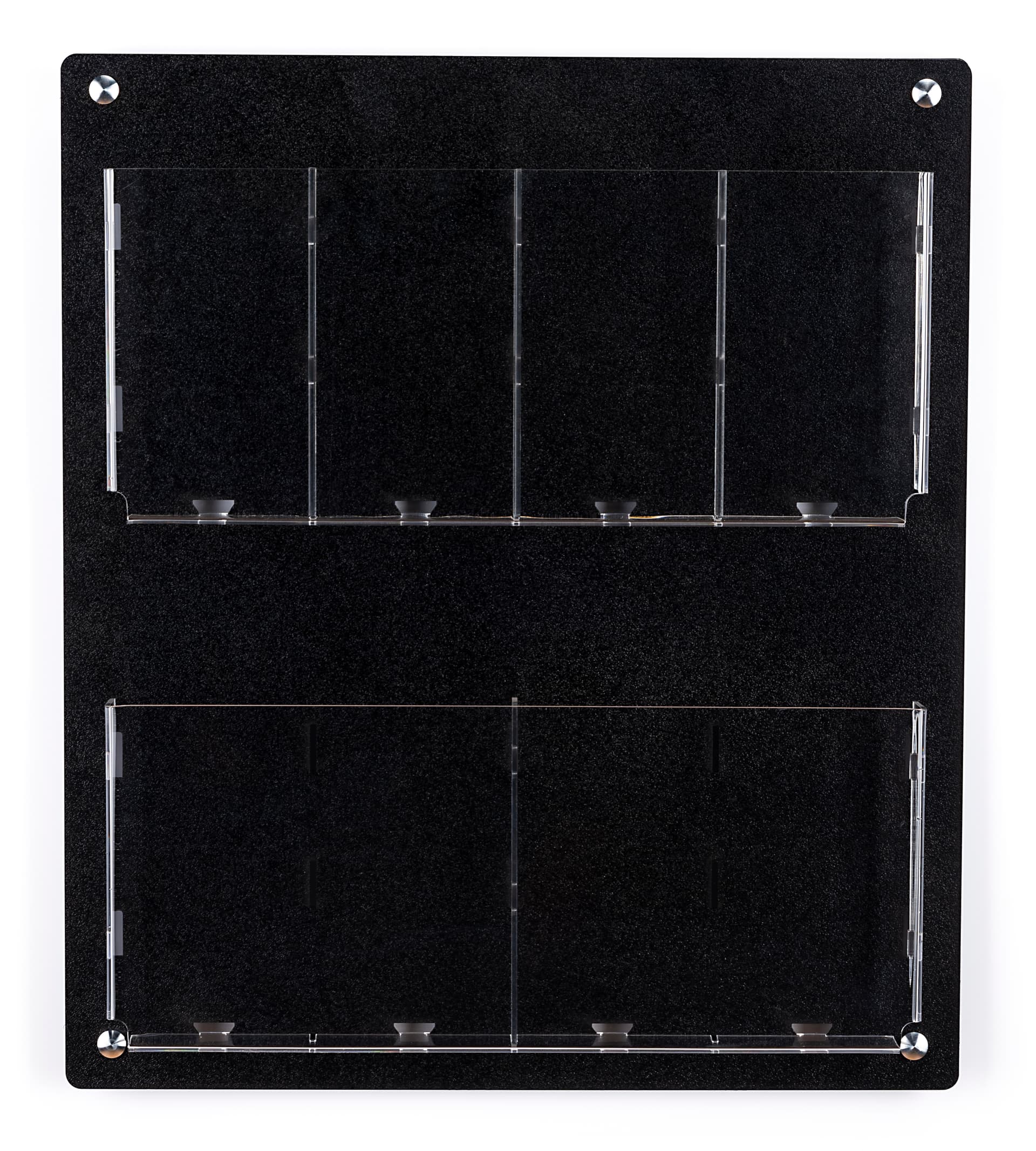 Magazine rack for wall with multi-tiered design 