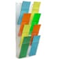 Acrylic Brochure Wall Rack, 4"w Pockets, Half View - Clear