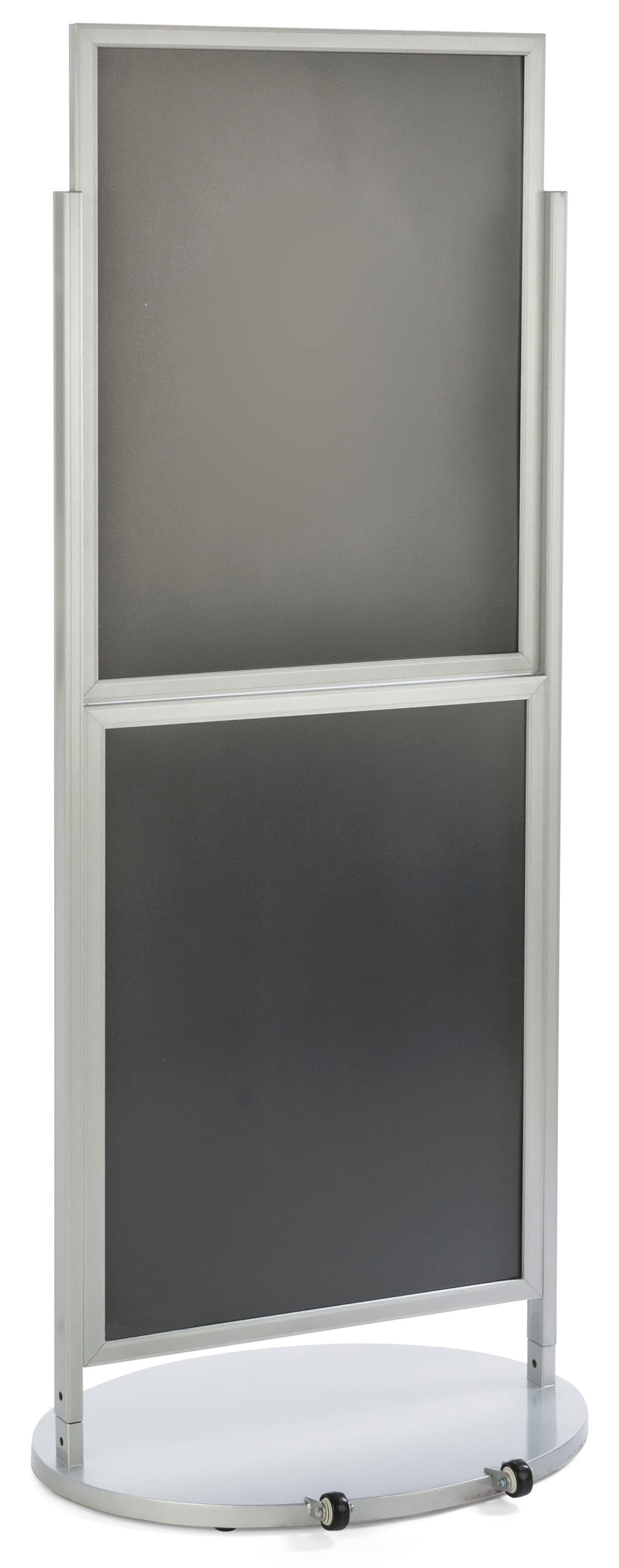 Silver Dual 22 x 28 Mobile Poster Display, Holds 4 Posters