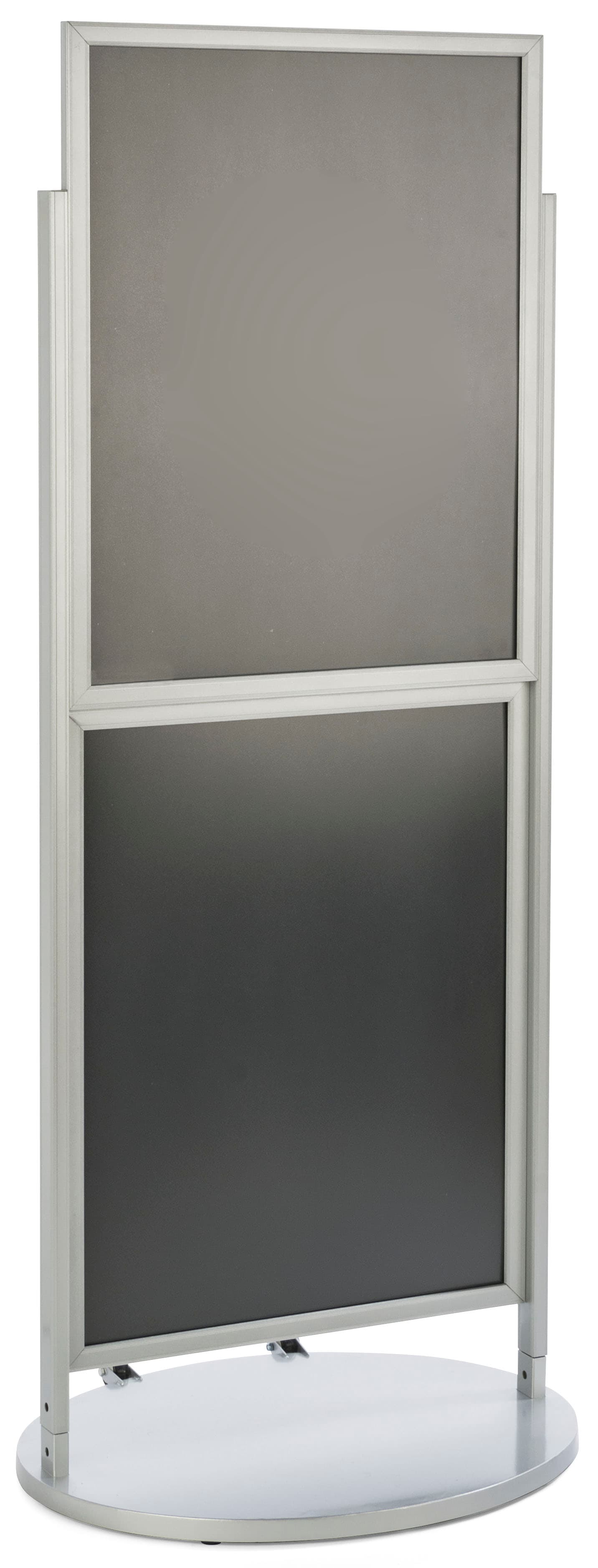 Silver Dual 22 x 28 Mobile Poster Display, Aluminum