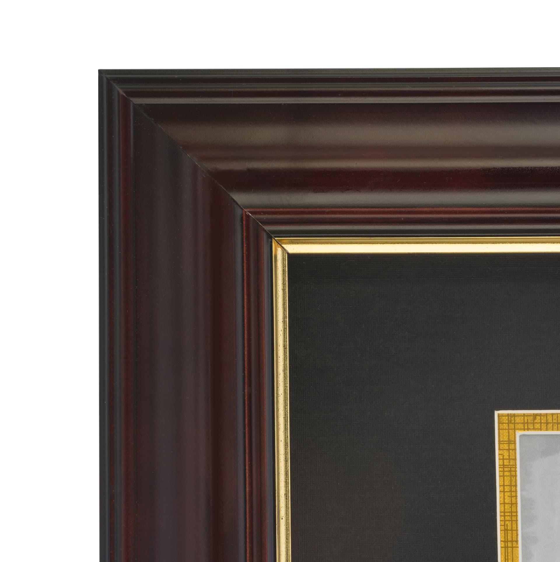 11” x 8.5” Tassel and Diploma Frame Features Gold Trim