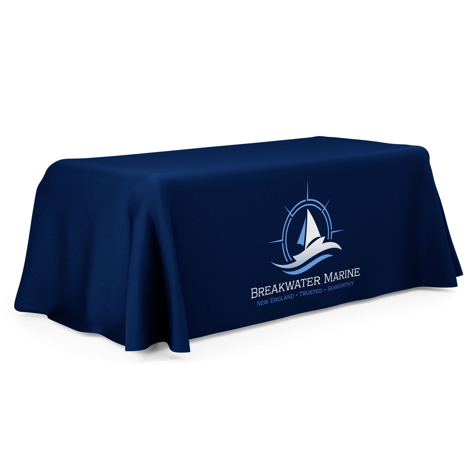 Custom rectangle table cover with Pantone-matched colors