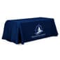 6' or 8' Fabric Table Cloth, Open/Closed Back - Custom Color and Front Logo Printing