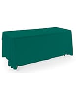 Green 3-sided event table cloth with 6 foot length