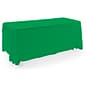6' or 8' Polyester Table Cloth, Open Back - Solid Color