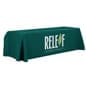 6' or 8' Fabric Table Cloth, Open/Closed Back - Custom Color and Front Logo Printing