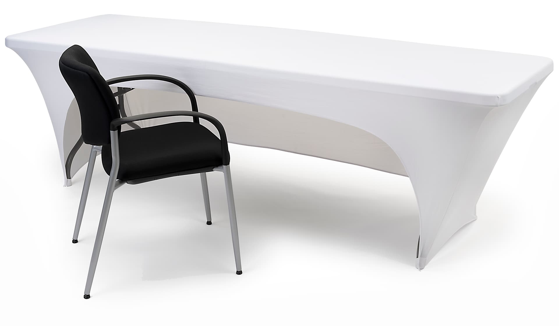Stretch table cloth for 8 foot tabletops 