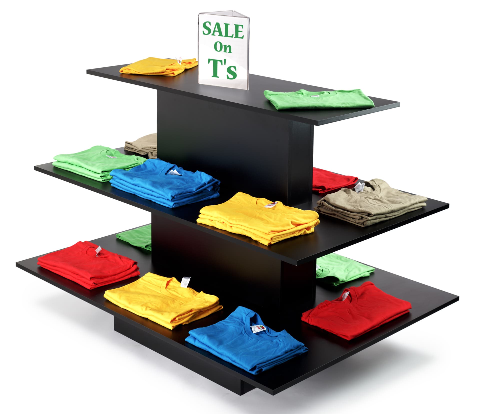 black retail display table